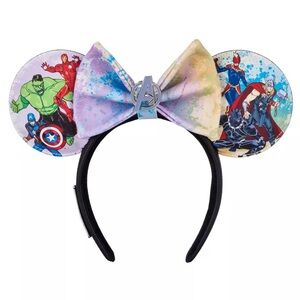 🆕 Loungefly x Marvel Avengers Unisex Ears Headband w/Removable Bow